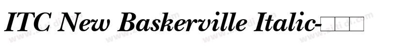 ITC New Baskerville Italic字体转换